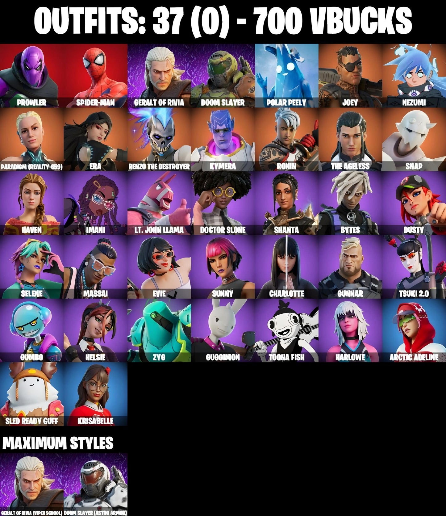 FN Accounts 15-150 Skins FULL ACCESS